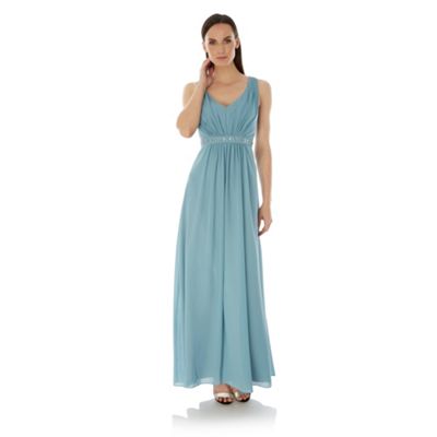 Uttam Boutique Blue Embellished Maxi Dress